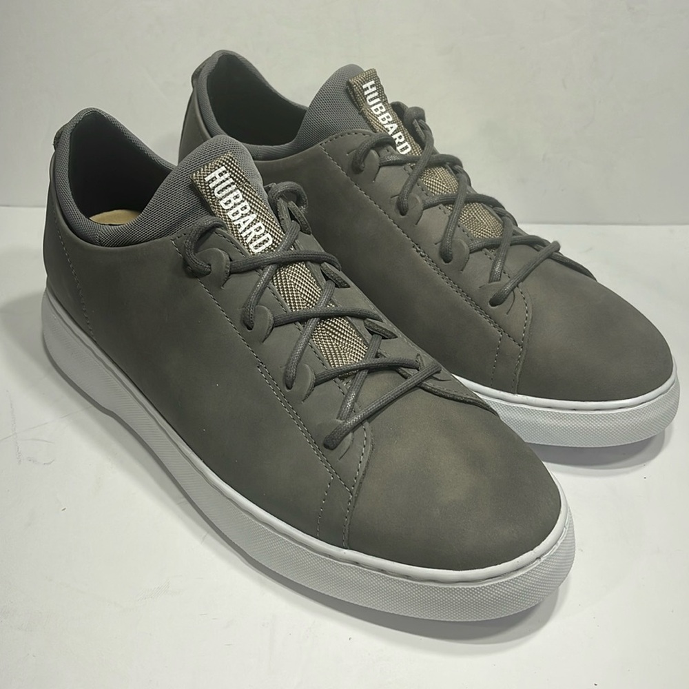 Samuel Hubbard Gray Leather ‘Flight’ Men’s 9 M Comfort Sneaker Inner Sock
